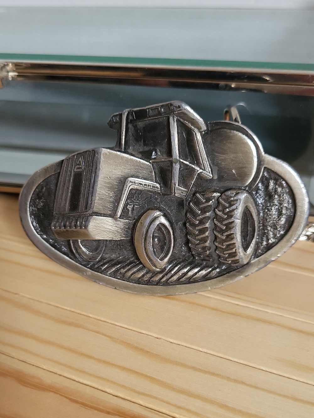 Alliss Chalmers Pewter Tractor Belt Buckle 1982 Rare